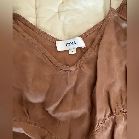 NWOT Ozma Ingrid jumpsuit, Cupro, in rosehip (a pinky taupe), S - Picture 2 of 8